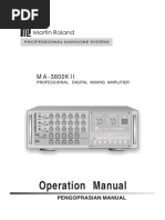 Operation Manual: MA-3800KII