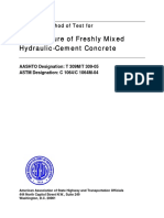 Temperature of Freshly Mixed Hydraulic-Cement Concrete: Standard Method of Test For