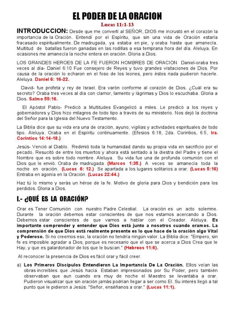 El Poder Transformador de la Oración | PDF | Oración | Jesús