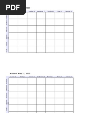 Weekly Calendar
