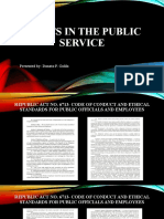 Ethics in The Public Service (Donato Report)