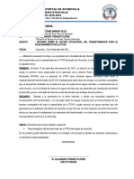 Informe #010-2021 Alejandro Tisnado Flores Informe Transformador