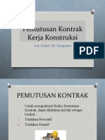 Pemutusan Kontrak Kerja Konstruksi