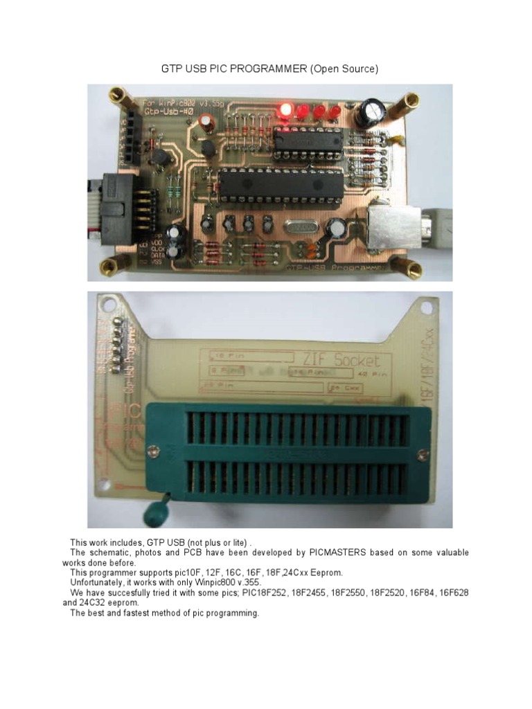 Open Source PIC Programmer Guide | PDF | Electronic Engineering ...