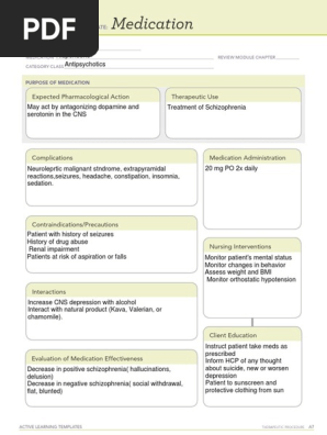 Schizophrenia - Risperidine 2