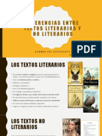 Diferencia Entre Textos Literarios y No Literarios
