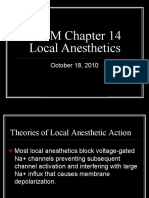 M&M Chapter 14 Local Anesthetics: October 18, 2010