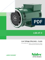 Low Voltage Alternator - 4 Pole: 410 To 660 kVA - 50 HZ / 510 To 825 kVA - 60 HZ Electrical and Mechanical Data