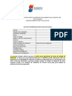 Estructura para Propuesta de Tema de Trabajo de Titulación TECSU