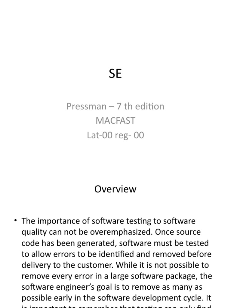 Testing Conventional Applications | PDF | Software Testing | Matrix ...