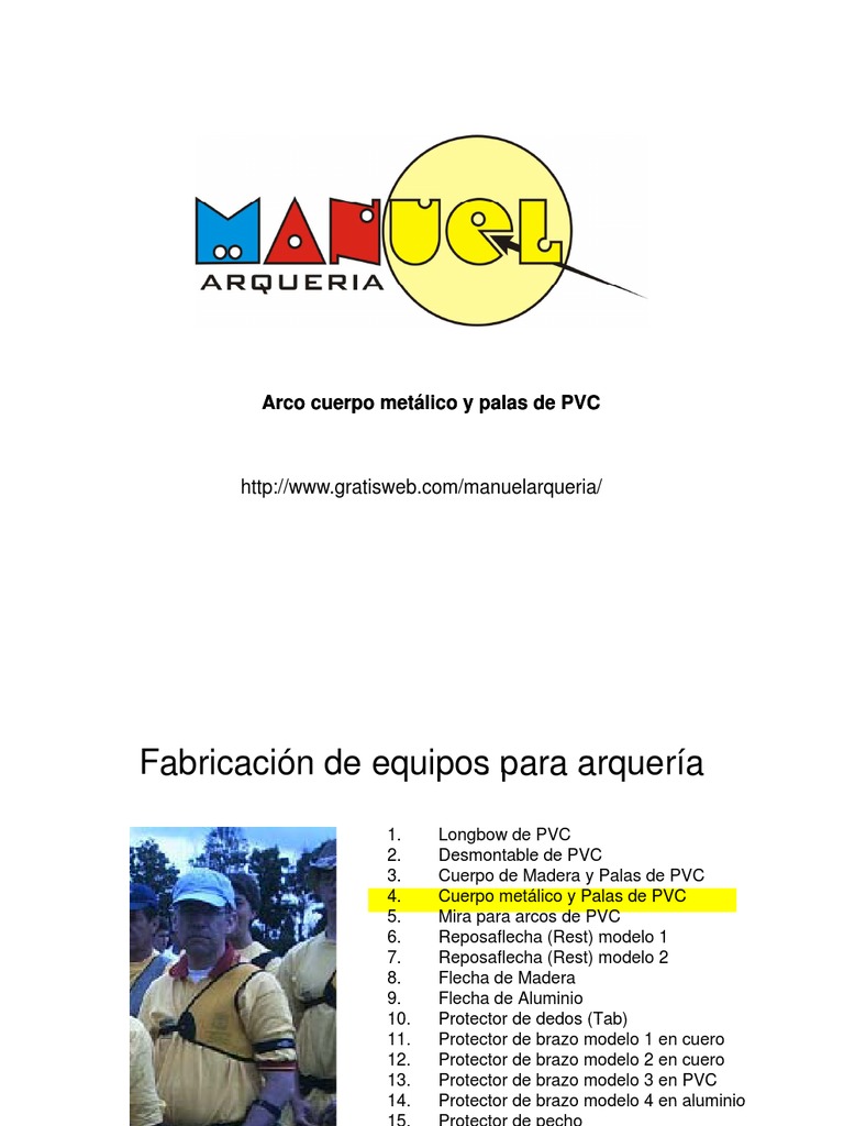 Arco de PVC: Guía de Fabricación Casera | PDF | Arco y flecha | Tiro al ...