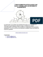 Mecanismo de Tres Elementos Articulados Con Ruedas Dentadas y Cremallera de Movimiento Intermitente