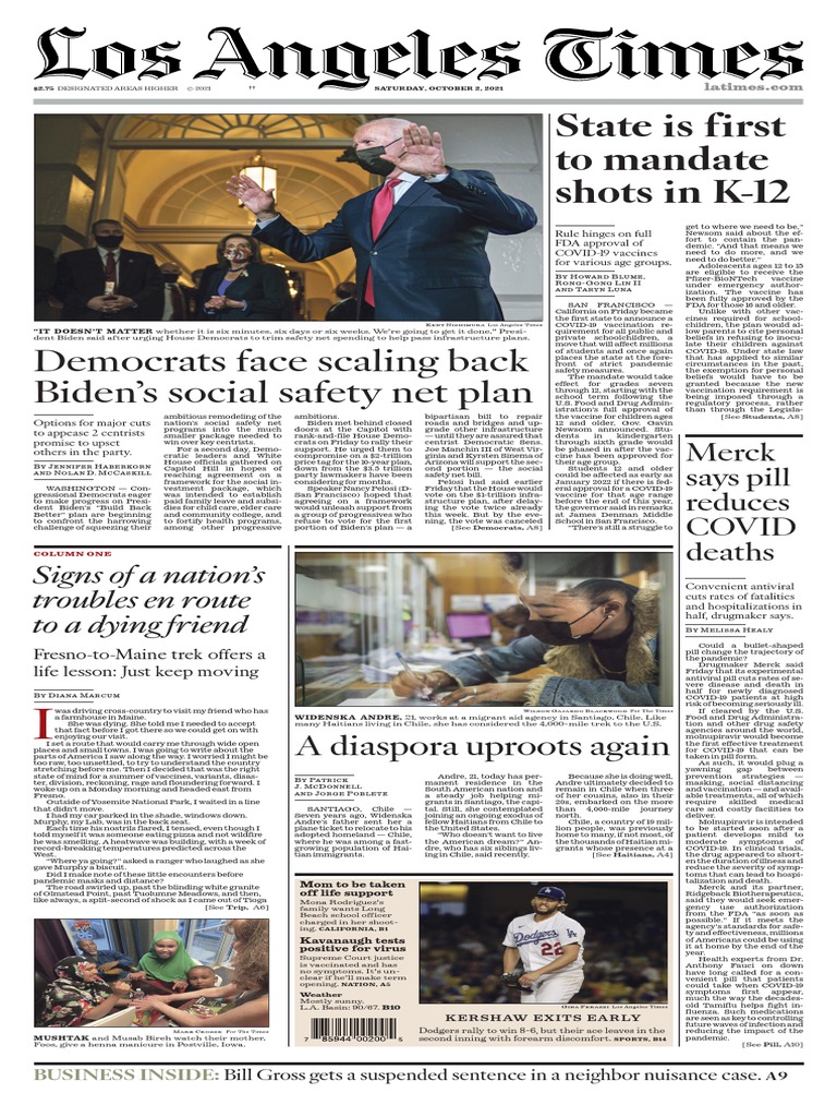 Los Angeles Times - Vol. 140 No. 303 (02 Oct 2021) | PDF | Influenza |  Influenza Vaccine