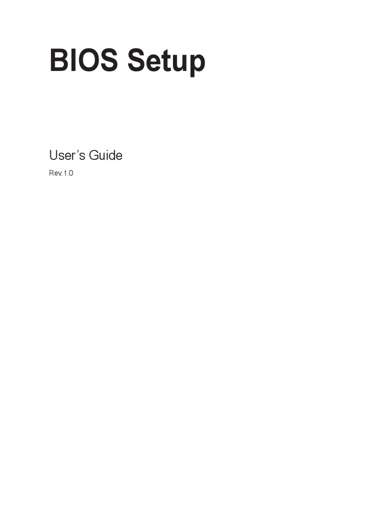 BIOS Setup: User's Guide | PDF | Bios | Booting