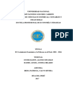 PLAN... El Crecimiento Económico y La Pobreza en Perú.2001-2016