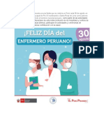 El Día de La Enfermería Peruana Es Una Fiesta Que Se Celebra en Perú Cada 30 de Agosto
