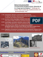 Machu Picchu's Conservation: Rock Weathering, Biodeterioration and Geomorphologic Risks"