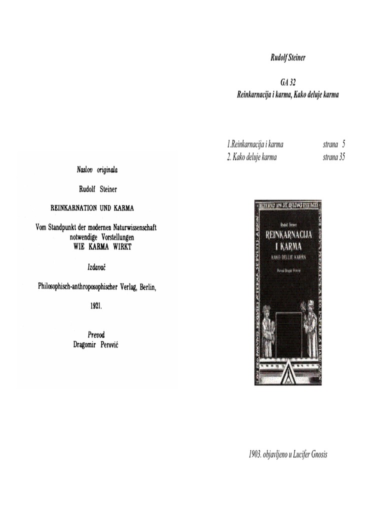 RudolfSteiner-Predavanja o Karmi | PDF