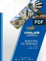 Boletim de Serviço da Unilab I N°  243 - 13 de agosto de 2021 calendário 2021