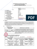 Silabo Termodinamica II - 202I