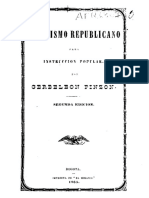 1865 - Catecismo Republicano para Instruccion Popular por Cerbeleón Pinzón, Segunda Edición