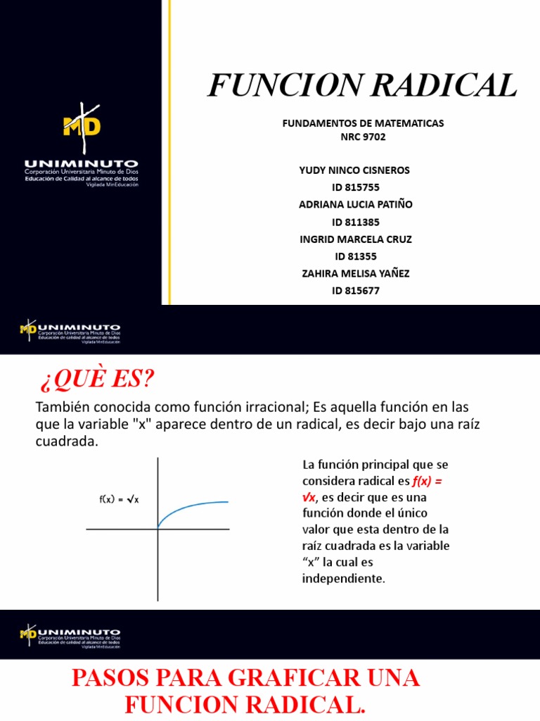 Funcion Radical PDF Función (Matemáticas) Ecuaciones