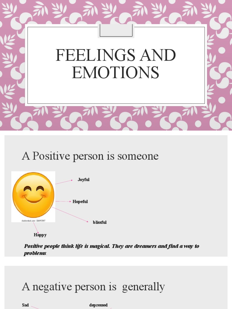 Understanding Positive and Negative Emotions | PDF