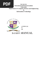 Staff Manual: Dr.M.G.R. University Department of Computer Science and Engineering & Information Technology