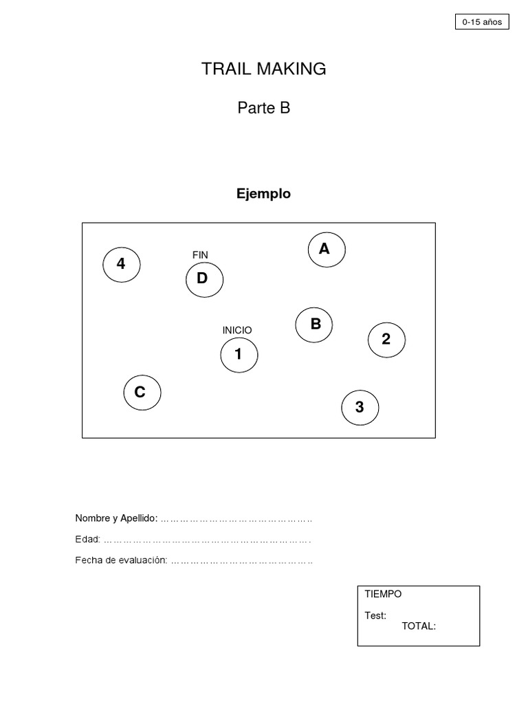 Test de Trail Making Parte B | PDF