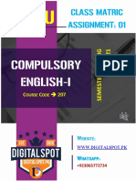 Compulsory English-I: Class Matric Assignment: 01