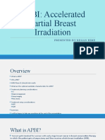 APBI Presentation: Accelerated Partial Breast Irradiation Techniques and Outcomes