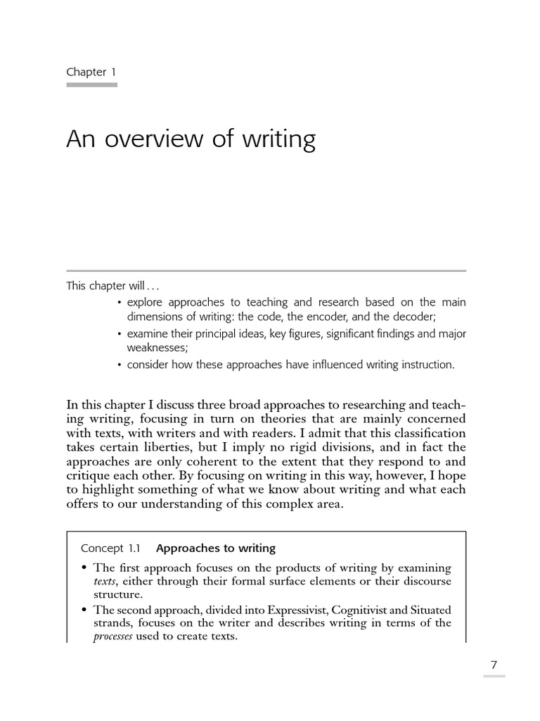 Approaches to Teaching Writing | PDF | Expert | Writers