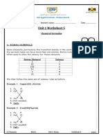 Unit 1 Worksheet 5: Chemical Formulae