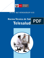 R.M. Nº 365-2008.NTS N° 067-MINSADGSP V.01 Telesalud