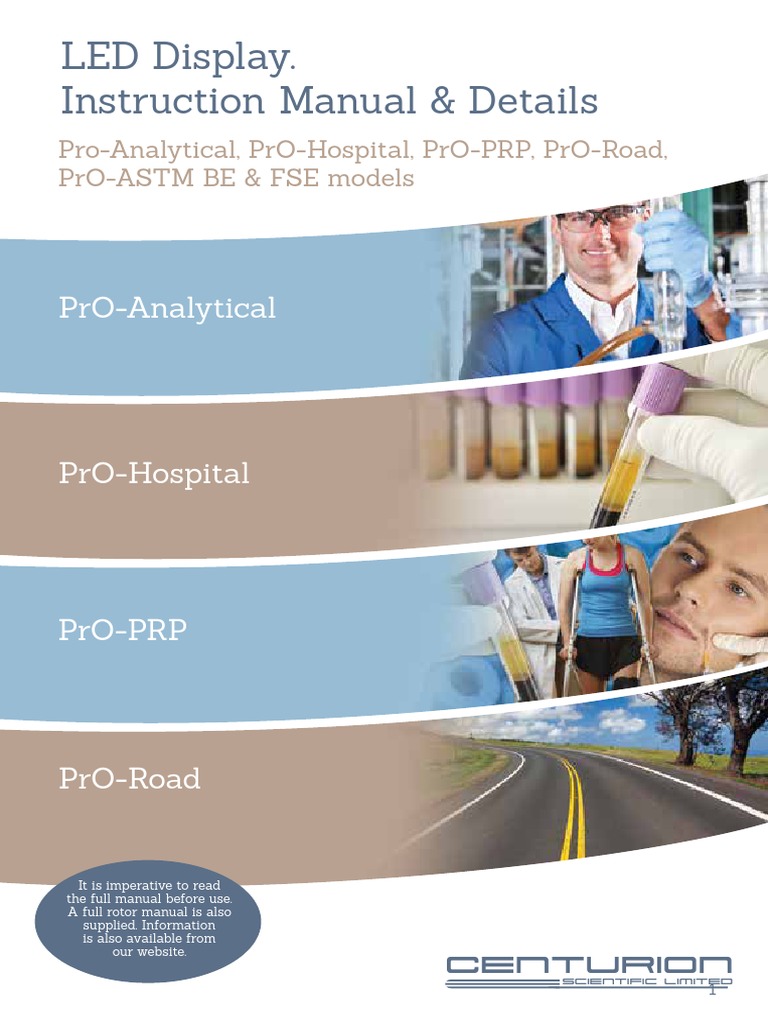 Instruction Manual for Centurion Scientific Limited LED Display