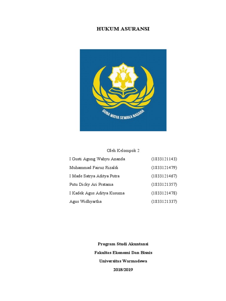Hukum Asuransi dan PrinsipPrinsip Dasarnya PDF