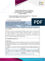 Guía de Actividades y Rúbrica de Evaluación - Unidad 1 - Momento 2 - La Interculturalidad en La Educación