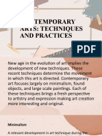 Contemporary Arts: Techniques and Practices