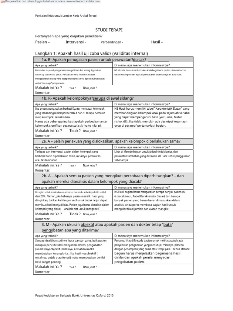 Diy RCT Appraisal Worksheet - En.id | PDF