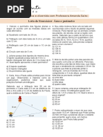 LISTA - Área A Perímetro