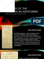 Analysis of Kartilya ng Katipunan