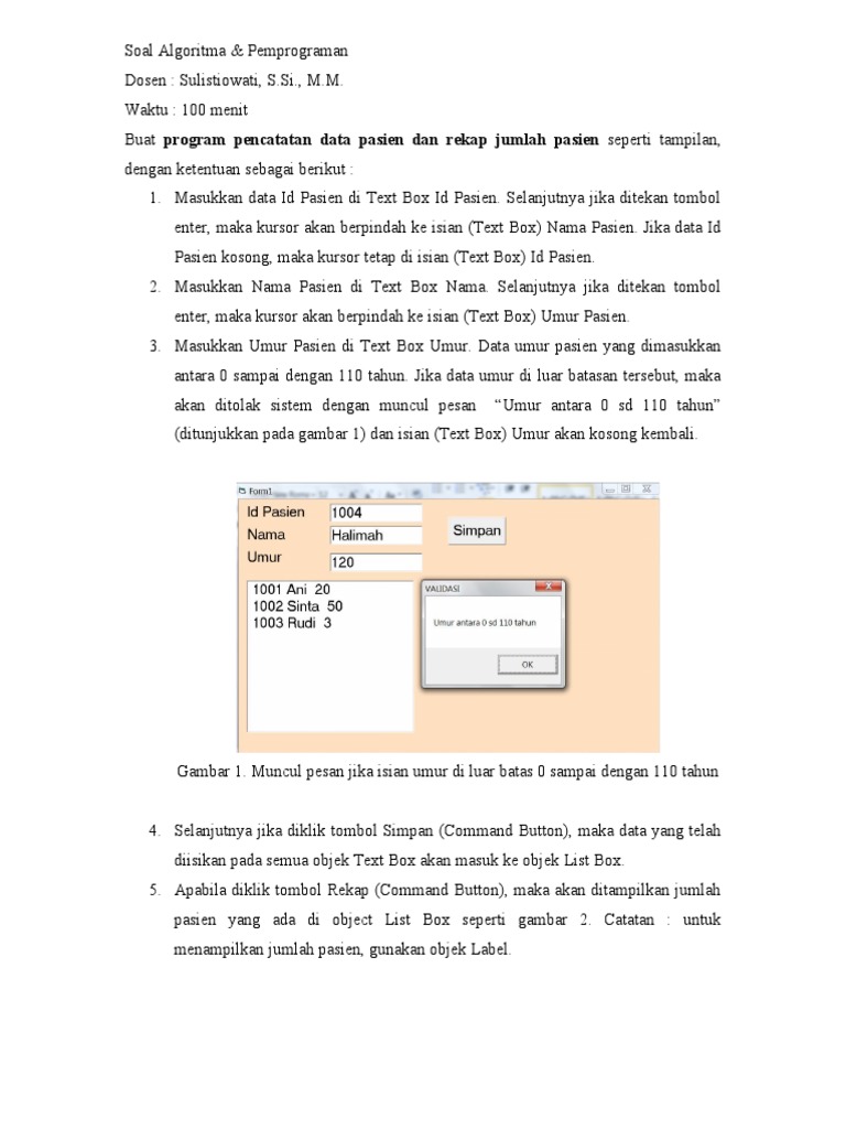 Soal UAS Algoritma Pemrograman 2021 | PDF