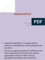 Anaesthetics: by Dr. Vijaya R, MD (Ay) Hod, Pkamc&Pgc