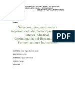 Microbiología industrial: selección y mantenimiento de microorganismos