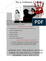 afiche no a la violencia a las mujeres