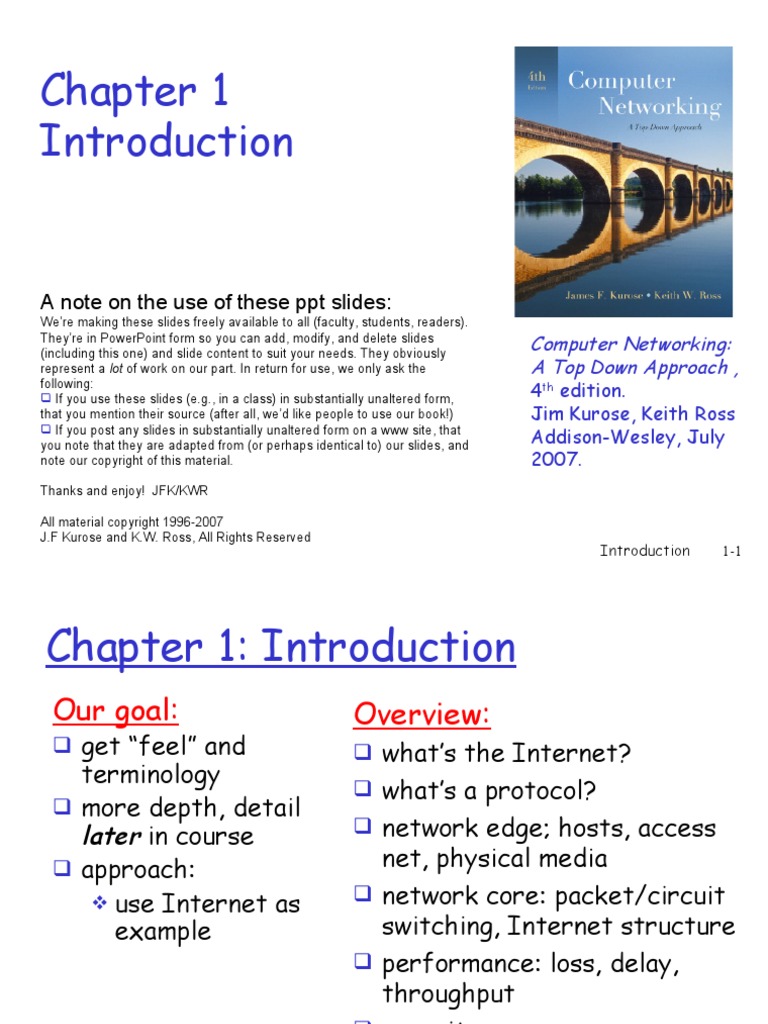A Note On The Use of These PPT Slides | PDF | Computer Network | Packet ...