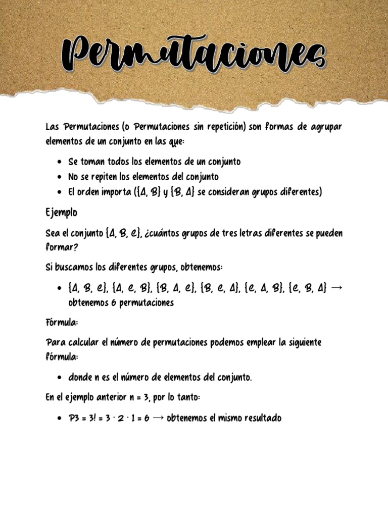 Permutaciones y Combinaciones | PDF | Permutación | Helado