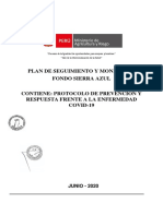 Plan de Seguimiento y Monitoreo Fondo Sierra Azul