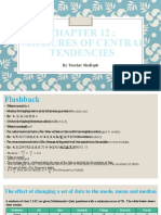 Measures of Central Tendencies: by Teacher Shafiqah