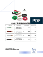 Cable THHN Alambre